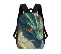 sinyumoney Kids School Backpack 3D Printed Detailed Dragon Head Portrait 17 Inch Backpack Rucksack Sports Backpacks for Boys And Girls Fashion Knapsack