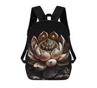sinyumoney Kids School Backpack 3D Printed Devils Lotus Backpack Rucksack Sports Backpacks For Boys And Girls Fashion Knapsack 17inch