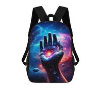 sinyumoney Kids School Backpack 3D Printed Divine Hand Backpack Rucksack Sports Backpacks For Boys And Girls Fashion Knapsack 17inch