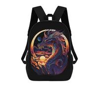 sinyumoney Kids School Backpack 3D Printed Dragon Colorful Backpack Rucksack Sports Backpacks For Boys And Girls Fashion Knapsack 17inch