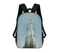sinyumoney Kids School Backpack 3D Printed Dubai Backpack Rucksack Sports Backpacks for Boys And Girls Fashion Knapsack 17inch
