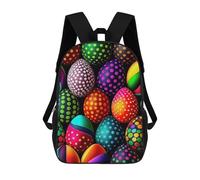 sinyumoney Kids School Backpack 3D Printed Easter Egg Backpack Rucksack Sports Backpacks For Boys And Girls Fashion Knapsack 17inch