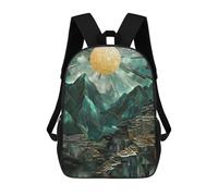 sinyumoney Kids School Backpack 3D Printed El Dorado Kintsugi Mosaic Backpack Rucksack Sports Backpacks for Boys And Girls Fashion Knapsack 17inch