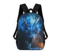 sinyumoney Kids School Backpack 3D Printed Elder Dragon Blue Eyes Backpack Rucksack Sports Backpacks for Boys And Girls Fashion Knapsack 17inch