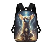 sinyumoney Kids School Backpack 3D Printed Enchanted Chihuahua Portrait Backpack Rucksack Sports Backpacks For Boys And Girls Fashion Knapsack 17inch