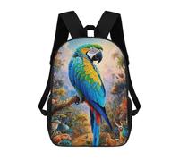 sinyumoney Kids School Backpack 3D Printed Enchanted Parrot Backpack Rucksack Sports Backpacks For Boys And Girls Fashion Knapsack 17inch