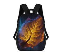 sinyumoney Kids School Backpack 3D Printed Ethereal Leaf Backpack Rucksack Sports Backpacks for Boys And Girls Fashion Knapsack 17inch
