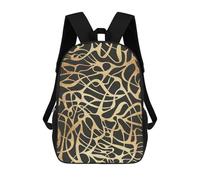 sinyumoney Kids School Backpack 3D Printed Expressionist Traits 03 Backpack Rucksack Sports Backpacks For Boys And Girls Fashion Knapsack 17inch