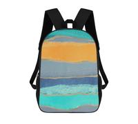 sinyumoney Kids School Backpack 3D Printed Expressive Collage 1 Backpack Rucksack Sports Backpacks For Boys And Girls Fashion Knapsack 17inch