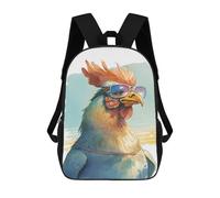 sinyumoney Kids School Backpack 3D Printed Funny Rooster Backpack Rucksack Sports Backpacks For Boys And Girls Fashion Knapsack 17inch