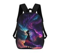sinyumoney Kids School Backpack 3D Printed Galactic Silhouette -1 Backpack Rucksack Sports Backpacks For Boys And Girls Fashion Knapsack 17inch
