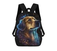 sinyumoney Kids School Backpack 3D Printed Galaxy Golden Retriever Art Print 17 Inch Backpack Rucksack Sports Backpacks for Boys And Girls Fashion Knapsack
