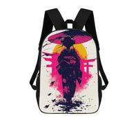sinyumoney Kids School Backpack 3D Printed Geisha Silhouette at Sunset - Traditional Elegance Backpack Rucksack Sports Backpacks For Boys And Girls Fashion Knapsack 17inch