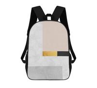 sinyumoney Kids School Backpack 3D Printed Geometric Shapes XIV Backpack Rucksack Sports Backpacks For Boys And Girls Fashion Knapsack 17inch