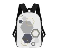 sinyumoney Kids School Backpack 3D Printed Geometries I Backpack Rucksack Sports Backpacks For Boys And Girls Fashion Knapsack 17inch