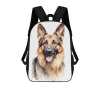 sinyumoney Kids School Backpack 3D Printed German Shepherd Portrait Backpack Rucksack Sports Backpacks For Boys And Girls Fashion Knapsack 17inch