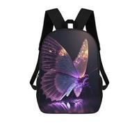sinyumoney Kids School Backpack 3D Printed Glowing Butterfly Artwork-14 Backpack Rucksack Sports Backpacks For Boys And Girls Fashion Knapsack 17inch