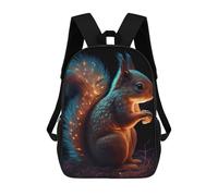 sinyumoney Kids School Backpack 3D Printed Glowing Squirrel Artwork Backpack Rucksack Sports Backpacks For Boys And Girls Fashion Knapsack 17inch