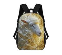 sinyumoney Kids School Backpack 3D Printed Gold Sheep 17 Inch Backpack Rucksack Sports Backpacks for Boys And Girls Fashion Knapsack
