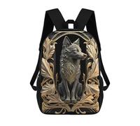 sinyumoney Kids School Backpack 3D Printed Golden Dog The Good Boy 17 Inch Backpack Rucksack Sports Backpacks for Boys And Girls Fashion Knapsack