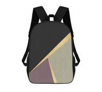 sinyumoney Kids School Backpack 3D Printed Golden Lines II Backpack Rucksack Sports Backpacks for Boys And Girls Fashion Knapsack 17inch