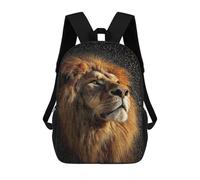 sinyumoney Kids School Backpack 3D Printed Golden Lion Majesty -3 Backpack Rucksack Sports Backpacks For Boys And Girls Fashion Knapsack 17inch