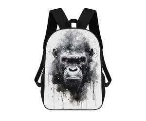 sinyumoney Kids School Backpack 3D Printed Gorilla Beauty Watercolor Backpack Rucksack Sports Backpacks For Boys And Girls Fashion Knapsack 17inch