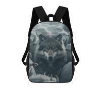 sinyumoney Kids School Backpack 3D Printed Gray Wolf Sheep Leader Backpack Rucksack Sports Backpacks for Boys And Girls Fashion Knapsack 17inch