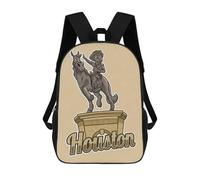 sinyumoney Kids School Backpack 3D Printed Houston City Icon Badge Backpack Rucksack Sports Backpacks For Boys And Girls Fashion Knapsack 17inch