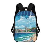 sinyumoney Kids School Backpack 3D Printed Istanbul Turkey Backpack Rucksack Sports Backpacks For Boys And Girls Fashion Knapsack 17inch