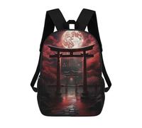 sinyumoney Kids School Backpack 3D Printed Japanese Fantasy Gate Backpack Rucksack Sports Backpacks For Boys And Girls Fashion Knapsack 17inch