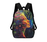 sinyumoney Kids School Backpack 3D Printed Jungle Spirit 17 Inch Backpack Rucksack Sports Backpacks for Boys And Girls Fashion Knapsack