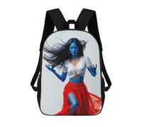 sinyumoney Kids School Backpack 3D Printed Kali Goddess Backpack Rucksack Sports Backpacks For Boys And Girls Fashion Knapsack 17inch