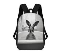 sinyumoney Kids School Backpack 3D Printed Kangaroo Bathtub Backpack Rucksack Sports Backpacks For Boys And Girls Fashion Knapsack 17inch