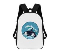 sinyumoney Kids School Backpack 3D Printed Killer Whale Backpack Rucksack Sports Backpacks For Boys And Girls Fashion Knapsack 17inch