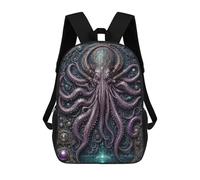 sinyumoney Kids School Backpack 3D Printed King Mythological Cthulhu 17 Inch Backpack Rucksack Sports Backpacks for Boys And Girls Fashion Knapsack