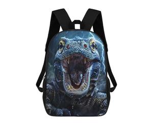sinyumoney Kids School Backpack 3D Printed Komodo Dragon Lightning Backpack Rucksack Sports Backpacks For Boys And Girls Fashion Knapsack 17inch