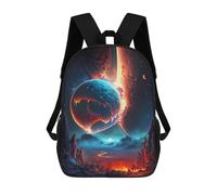 sinyumoney Kids School Backpack 3D Printed Lava Planet Cosmos Backpack Rucksack Sports Backpacks For Boys And Girls Fashion Knapsack 17inch