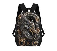 sinyumoney Kids School Backpack 3D Printed Legendary Black Dragon 17 Inch Backpack Rucksack Sports Backpacks for Boys And Girls Fashion Knapsack
