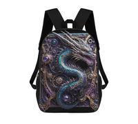 sinyumoney Kids School Backpack 3D Printed Legendary Steampunk Dragon Backpack Rucksack Sports Backpacks for Boys And Girls Fashion Knapsack 17inch