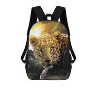 sinyumoney Kids School Backpack 3D Printed Leopard And Butterfly Backpack Rucksack Sports Backpacks For Boys And Girls Fashion Knapsack 17inch