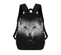 sinyumoney Kids School Backpack 3D Printed Leopard Cheetah Fractal Backpack Rucksack Sports Backpacks for Boys And Girls Fashion Knapsack 17inch