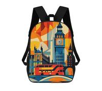 sinyumoney Kids School Backpack 3D Printed London II Backpack Rucksack Sports Backpacks For Boys And Girls Fashion Knapsack 17inch