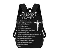 sinyumoney Kids School Backpack 3D Printed LORDS PRAYER CRUCIFIXION Backpack Rucksack Sports Backpacks For Boys And Girls Fashion Knapsack 17inch