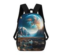 sinyumoney Kids School Backpack 3D Printed Lost Land Backpack Rucksack Sports Backpacks for Boys And Girls Fashion Knapsack 17inch