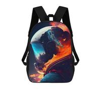 sinyumoney Kids School Backpack 3D Printed Lunar Dreamscape Backpack Rucksack Sports Backpacks For Boys And Girls Fashion Knapsack 17inch