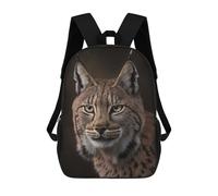 sinyumoney Kids School Backpack 3D Printed Lynx Portrait Backpack Rucksack Sports Backpacks For Boys And Girls Fashion Knapsack 17inch