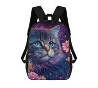 sinyumoney Kids School Backpack 3D Printed Magical Cat Garden Backpack Rucksack Sports Backpacks For Boys And Girls Fashion Knapsack 17inch