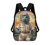 sinyumoney Kids School Backpack 3D Printed Mesozoic Baseball Legend 5 Backpack Rucksack Sports Backpacks For Boys And Girls Fashion Knapsack 17inch