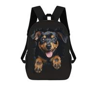 sinyumoney Kids School Backpack 3D Printed Miniature Pinscher Backpack Rucksack Sports Backpacks For Boys And Girls Fashion Knapsack 17inch